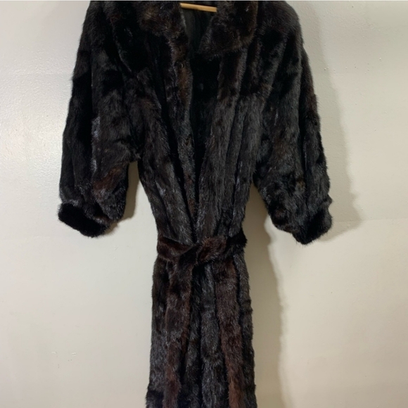 Black mink long coat - Picture 1 of 11